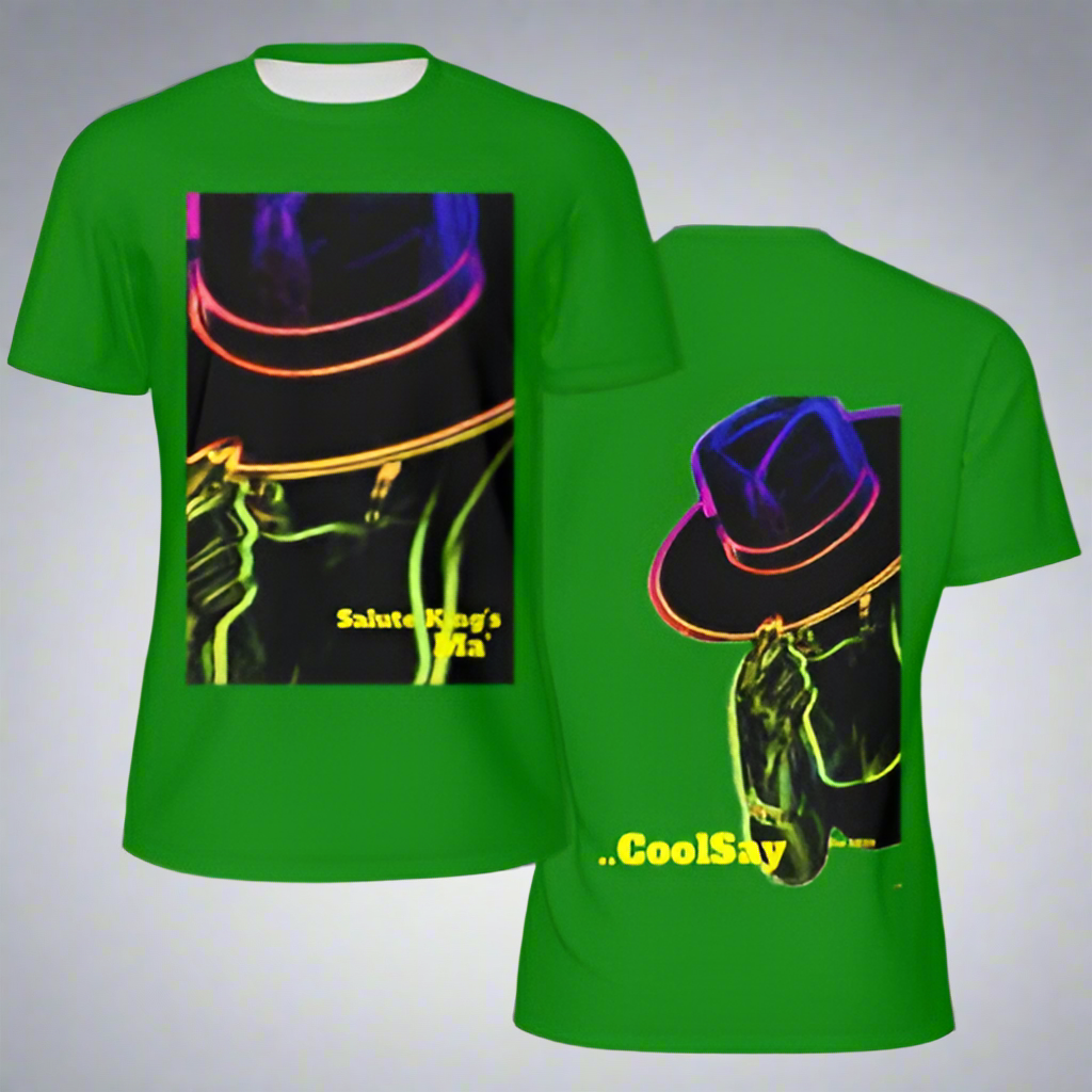 Men’s “ Salute King’s” Green Double side Graphic T-Shirts