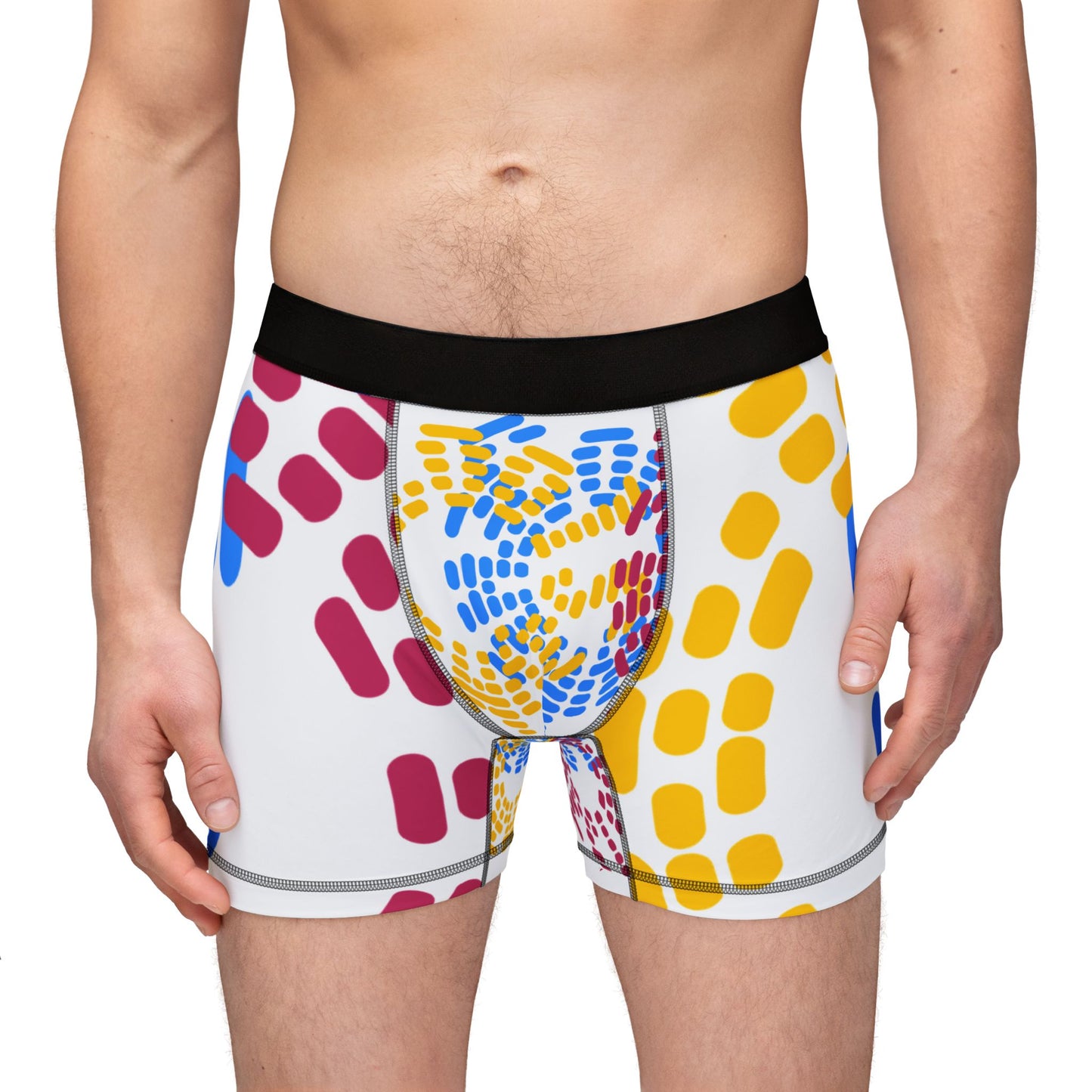Men's Boxers - Colorful Footprint Design for Everyday Comfort, Unique Prints, Stylish Undergarments, Gift for Men, Fun Lounge Wear