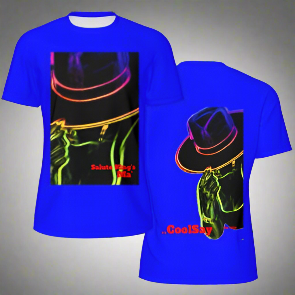 Men’s “ Salute King’s” Blue Double side Graphic T-Shirts