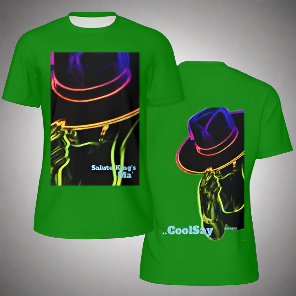 Men’s “ Salute King’s” Green Double side Graphic T-Shirts