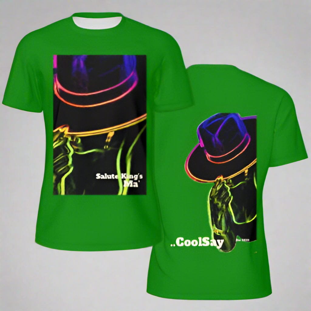 Men’s “ Salute King’s” Green Double side Graphic T-Shirts
