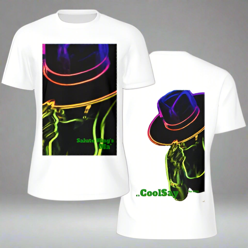 Men’s “ Salute King’s” White Double side Graphic T-Shirts