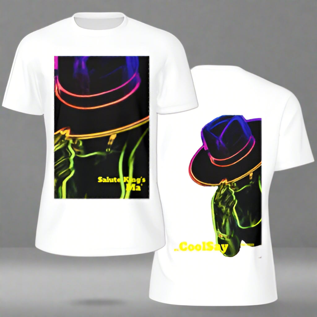 Men’s “ Salute King’s” White Double side Graphic T-Shirts