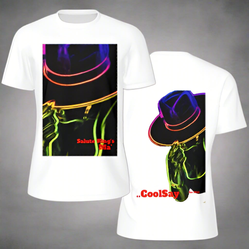 Men’s “ Salute King’s” White Double side Graphic T-Shirts