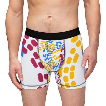Men's Boxers - Colorful Footprint Design for Everyday Comfort, Unique Prints, Stylish Undergarments, Gift for Men, Fun Lounge Wear