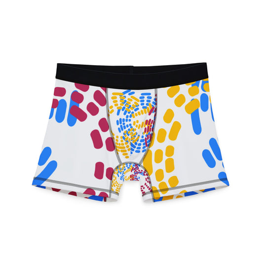 Men's Boxers - Colorful Footprint Design for Everyday Comfort, Unique Prints, Stylish Undergarments, Gift for Men, Fun Lounge Wear