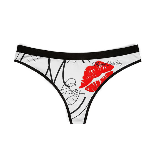 Playful Kiss Print Women's Thongs, Lingerie Gift, Valentine's Day, Cute Underwear, Flirty Intimates