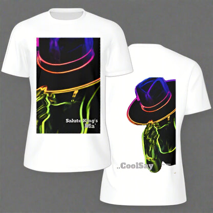 Men’s “ Salute King’s” White Double side Graphic T-Shirts