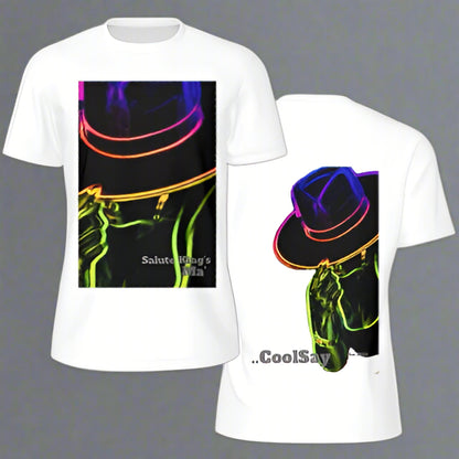 Men’s “ Salute King’s” White Double side Graphic T-Shirts