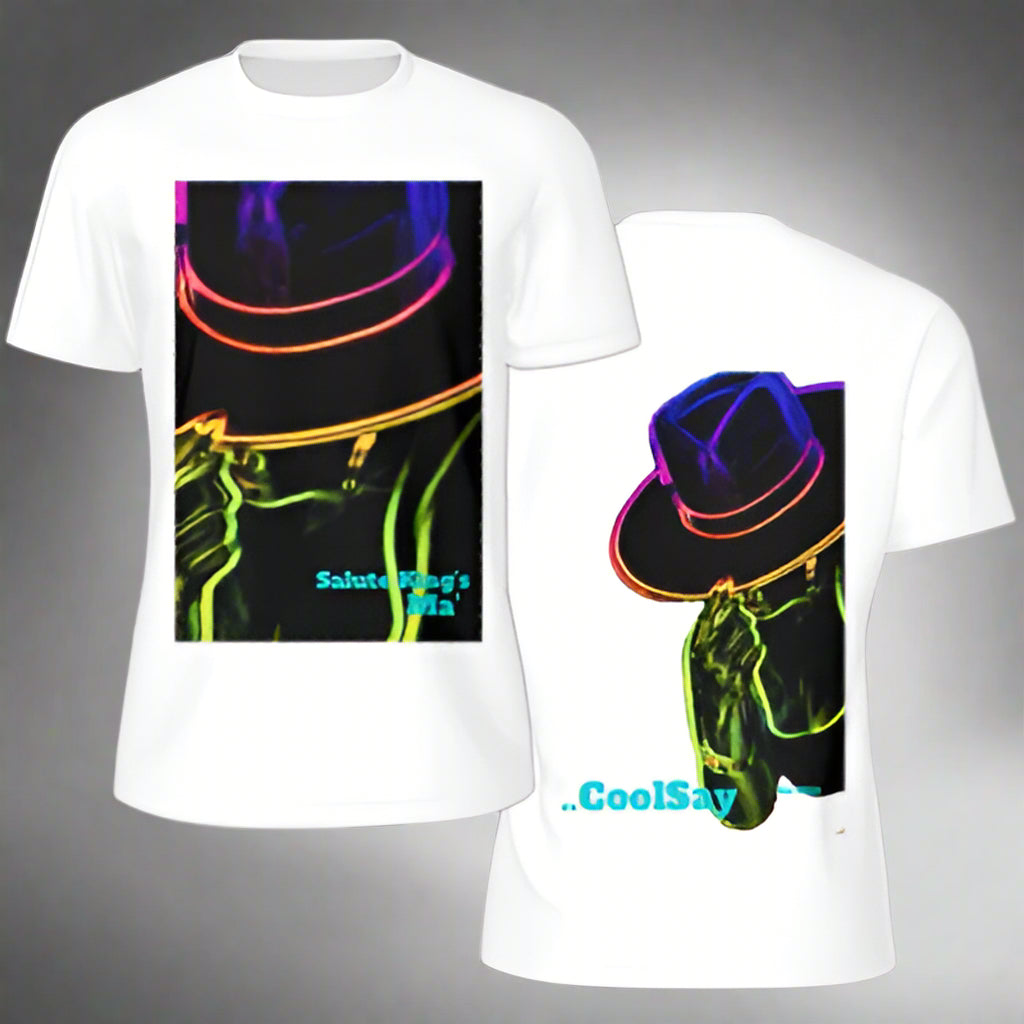 Men’s “ Salute King’s” White Double side Graphic T-Shirts