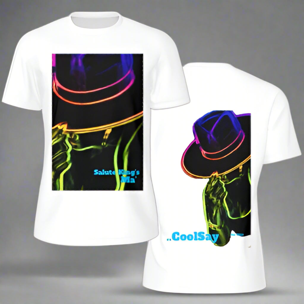 Men’s “ Salute King’s” White Double side Graphic T-Shirts