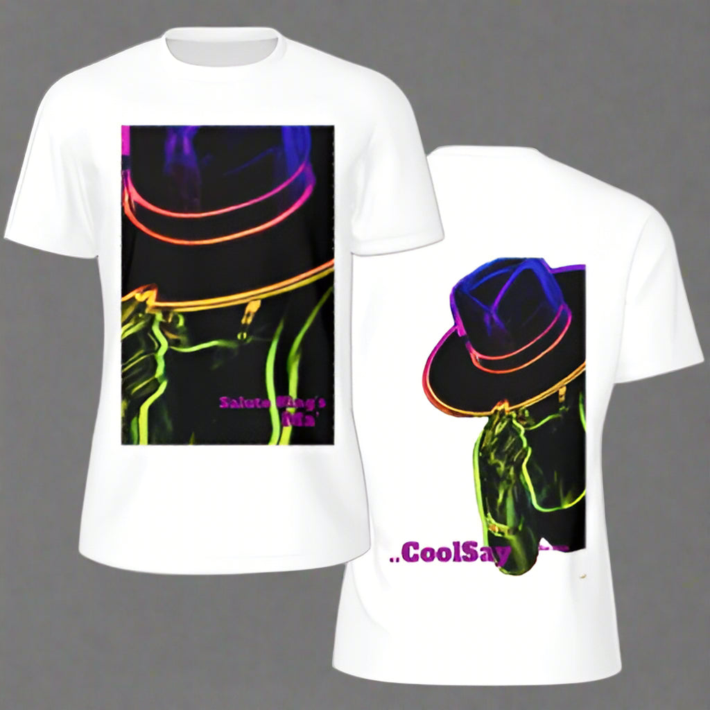 Men’s “ Salute King’s” White Double side Graphic T-Shirts