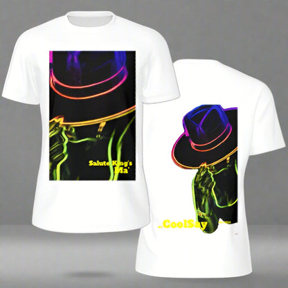 Men’s “ Salute King’s” White Double side Graphic T-Shirts